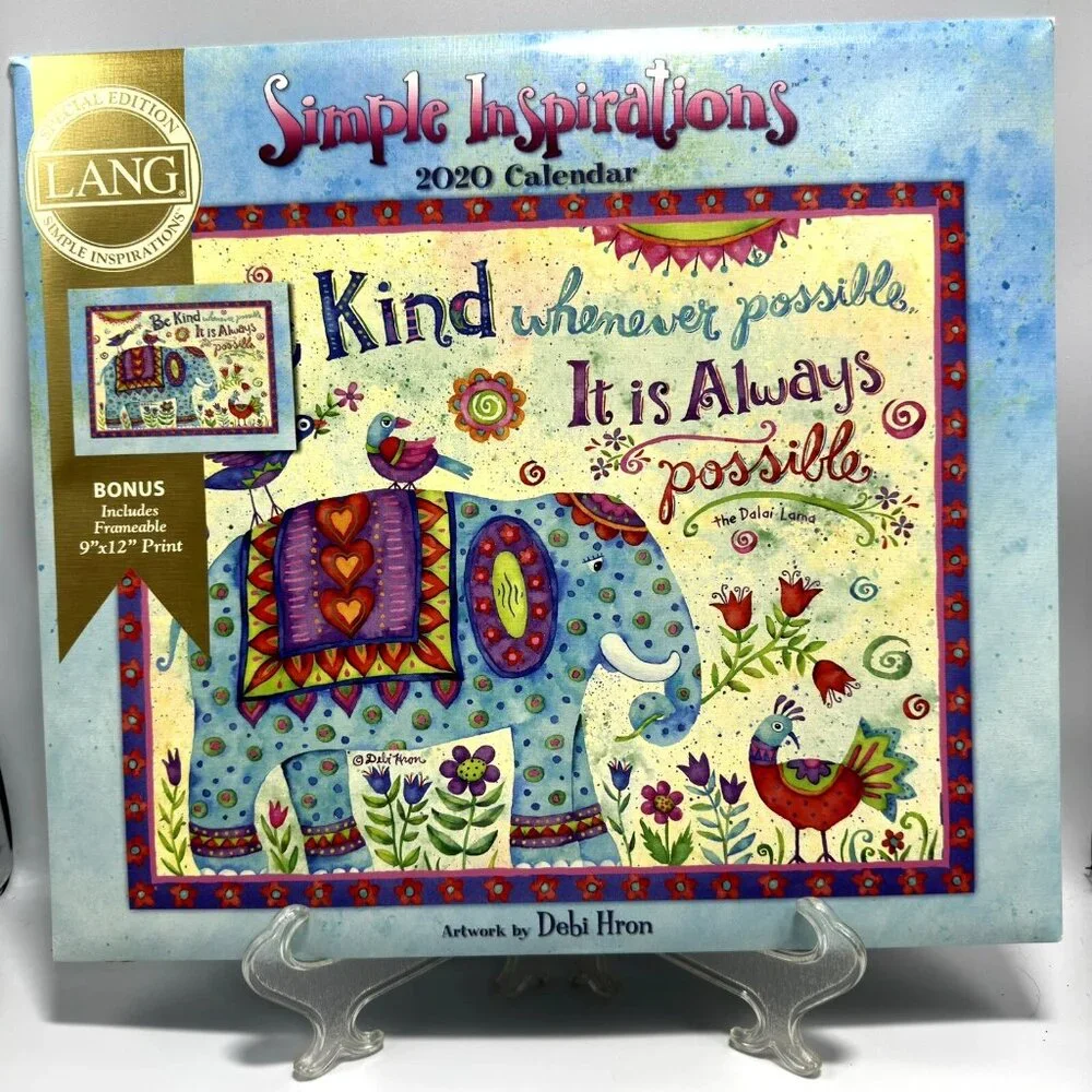 Lang Special Edition Simple Inspirations 2020 Wall Art Calendar Debi Hron